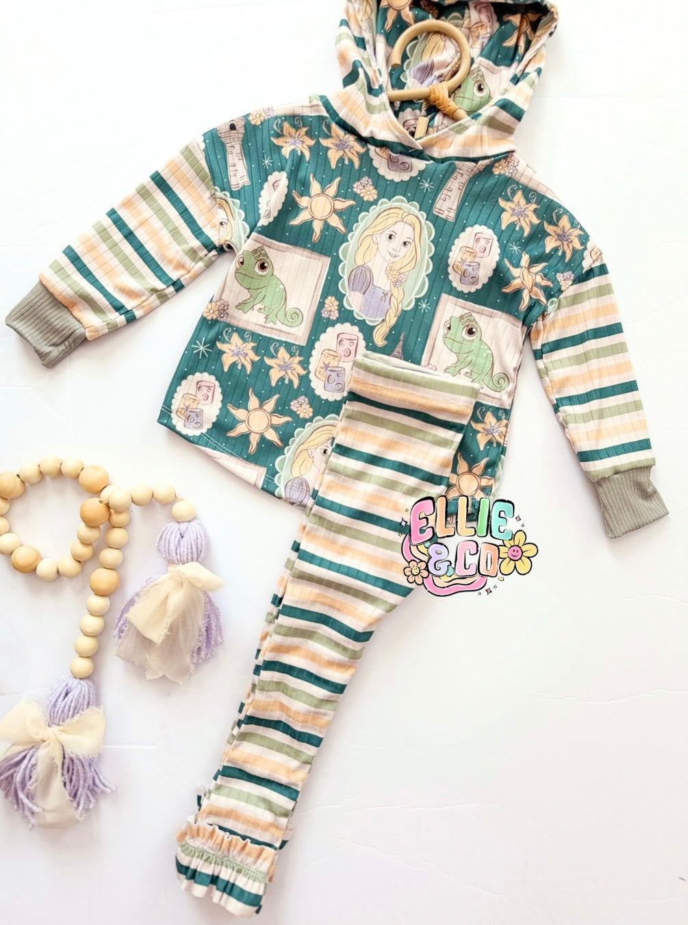 18-24M Hoodie and Ruffle Legging Set (RTS)