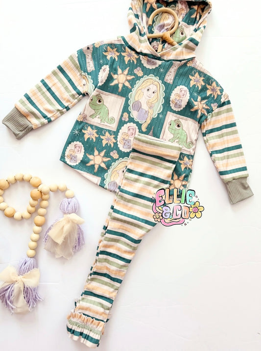 18-24M Hoodie and Ruffle Legging Set (RTS)